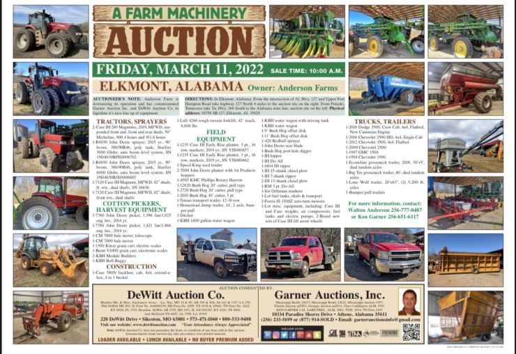 Anderson Farms Auction